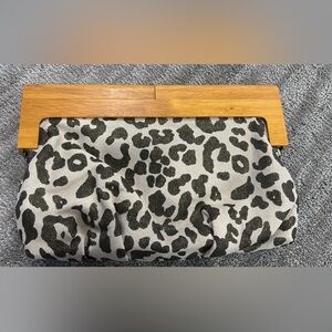 Leopard Print Fabric Clutch